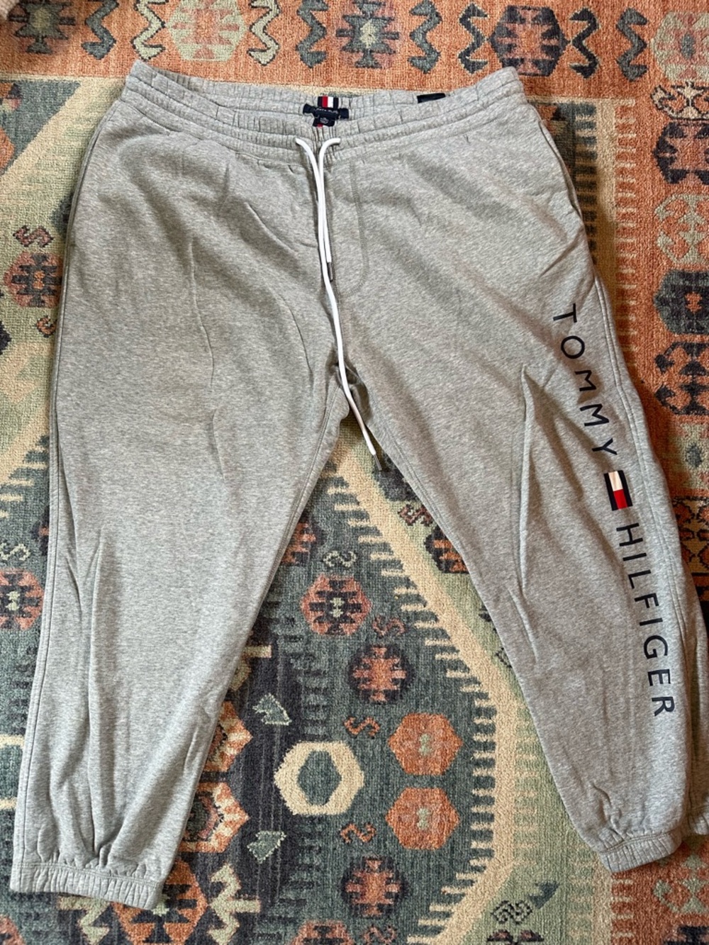 Tommy Hilfiger Light Gray Logo Sweatpants with Side Branding